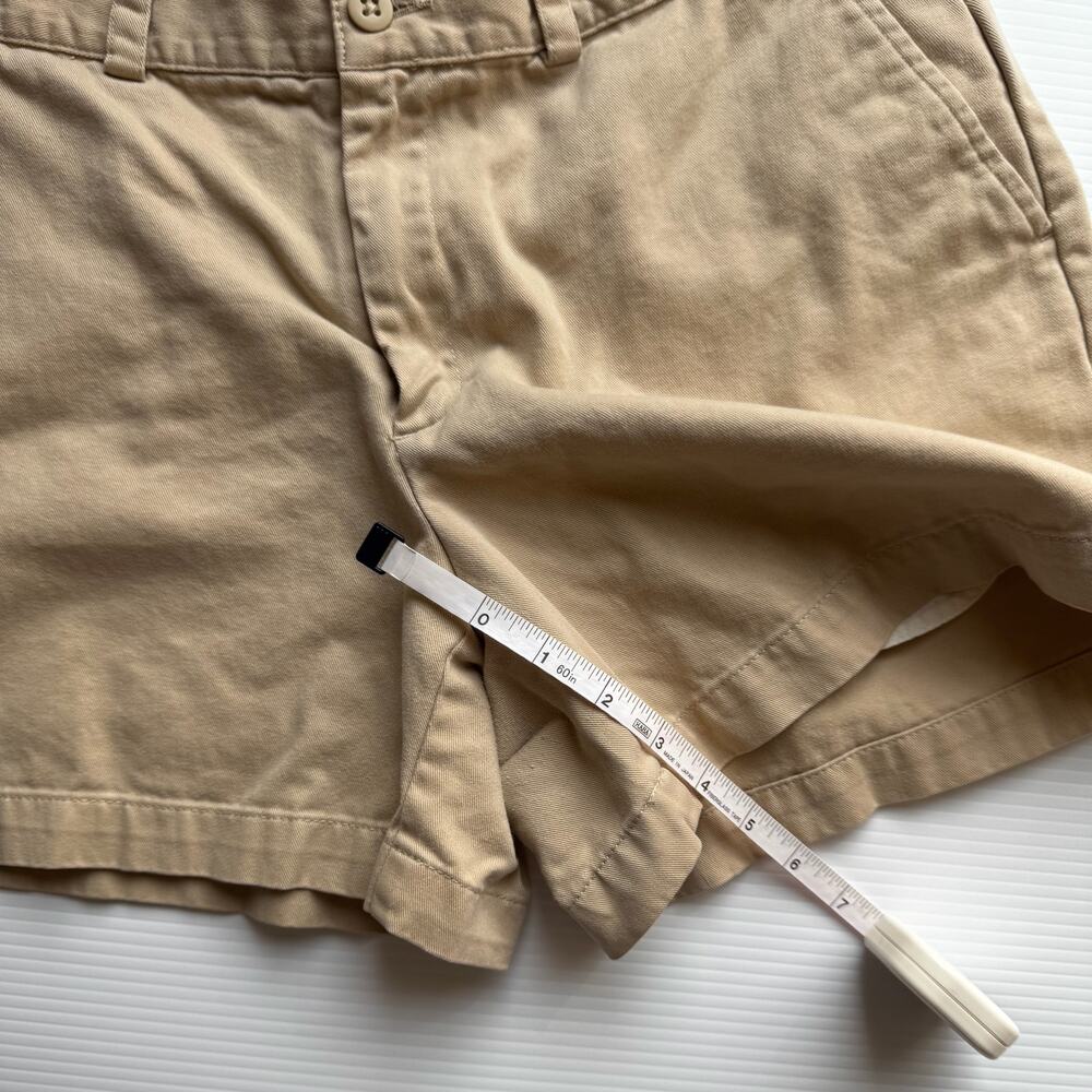Ralph Lauren Sport Women's Khaki Chino Shorts Sz 8 Cotton Mid-Rise 4" Inseam - Picture 3 of 9